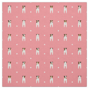 Tissu Jack Russell chiens minuscules terriers points ros