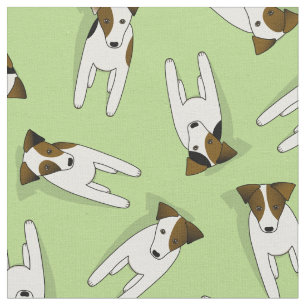 Tissu Jack Russell Terriers Monnaie motif ou N'IMPORTE Q
