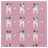 Tissu Jack Russell Terriers pin point poussiéreux rose n (Fermer)