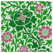 Tissu Jacobean Floral, Emerald et Lime Green (Fermer)