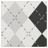 Tissu Jacquard blanc et gris noir (Fermer)
