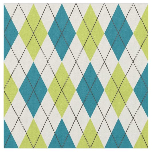 Tissu Jacquard bleu et vert (Fermer)