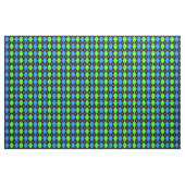 Tissu Jacquard bleu vert noir Diamant Design (Yard)