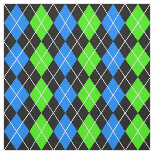 Tissu Jacquard bleu vert noir Diamant Design (Échantillon)