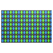 Tissu Jacquard bleu vert noir Diamant Design (Fat Quarter)