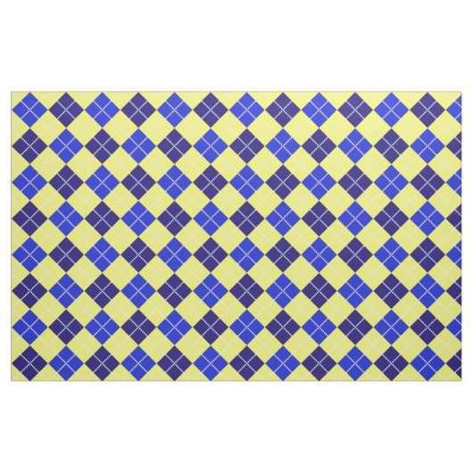 Tissu Jacquard de bleu et d'or (Fat Quarter)