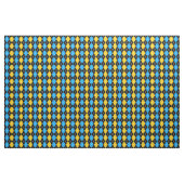 Tissu Jacquard noir jaune Design diamant (Yard)