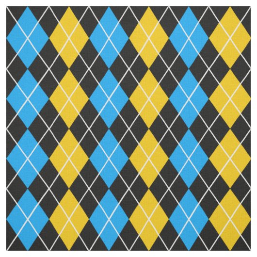Tissu Jacquard noir jaune Design diamant (Échantillon)