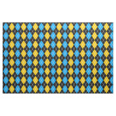 Tissu Jacquard noir jaune Design diamant (Fat Quarter)