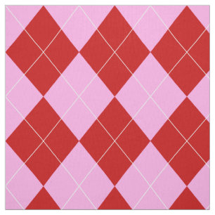 Tissu Jacquard preppy Tartan Diamond Plaid Rouge rose