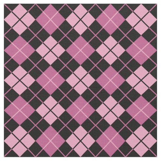 Tissu Jacquard Rose-Noir (Fermer)