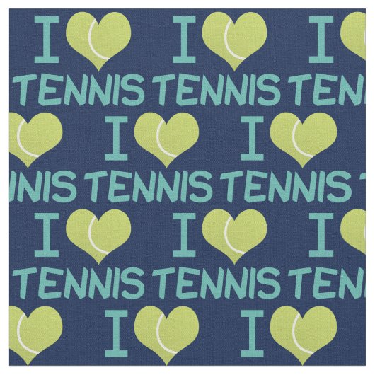 Tissu J'adore le tennis (Fermer)