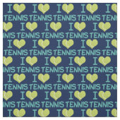 Tissu J'adore le tennis (Échantillon)