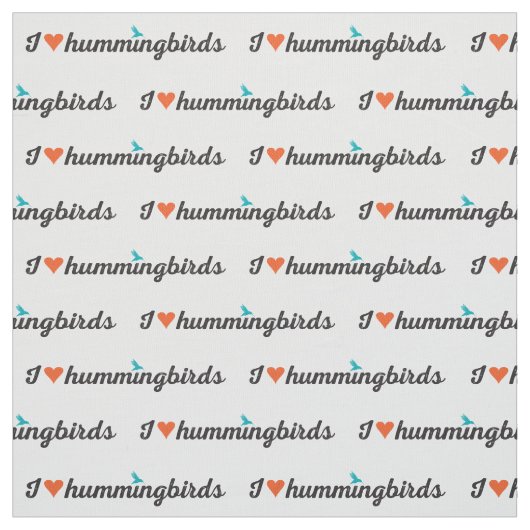 Tissu J'aime des colibris (Échantillon)