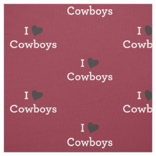 Tissu J'aime des cowboys