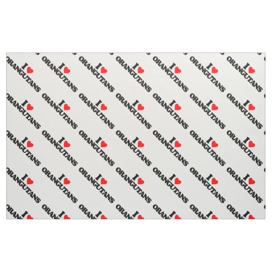 TISSU J'AIME DES ORANGS-OUTANS (Fat Quarter)