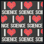 Tissu J'aime la science<br><div class="desc">I Love Science geek tissu avec un modèle d'atome cool enveloppé autour d'un coeur rouge. Très beau cadeau pour un scientifique.</div>