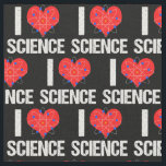 Tissu J'aime la science<br><div class="desc">I Love Science geek tissu avec un modèle d'atome cool enveloppé autour d'un coeur rouge. Très beau cadeau pour un scientifique.</div>