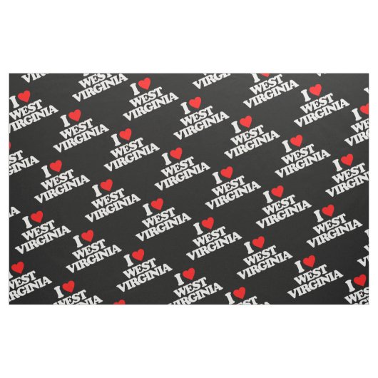 TISSU J'AIME LA VIRGINIE OCCIDENTALE (Fat Quarter)