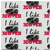 Tissu J'aime le film (Échantillon)