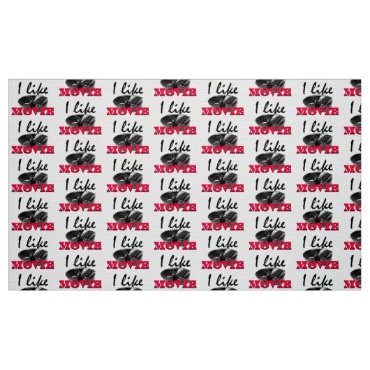 Tissu J'aime le film (Fat Quarter)