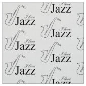 Tissu J'aime le jazz (Échantillon)
