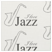 Tissu J'aime le jazz (Détail)