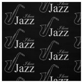 Tissu J'aime le jazz (Échantillon)