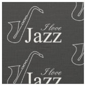 Tissu J'aime le jazz (Détail)