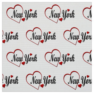 Tissu J'aime les Coeurs de New York