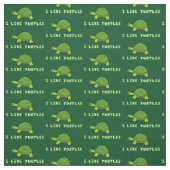 Tissu J'Aime Les Tortues (Échantillon)