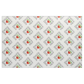 Tissu J'aime l'Italie avec des couleurs italiennes de