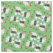 Tissu J'aime ma Biewer Terrier (Échantillon)