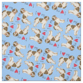 Tissu J'aime ma Lagotto (Échantillon)