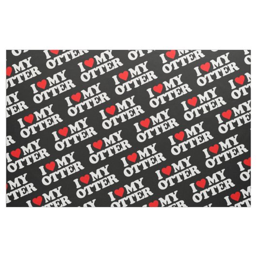 TISSU J'AIME MA LOUTRE (Fat Quarter)