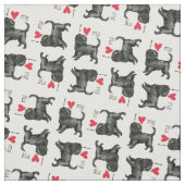Tissu J'aime mon Affenpinscher (Échantillon)