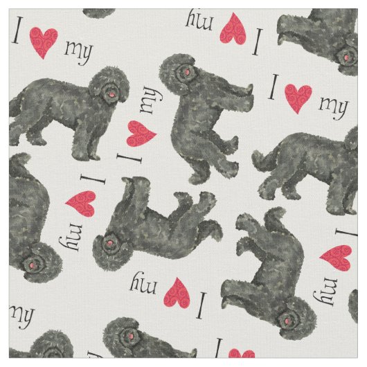 Tissu J'aime mon Barbet (Fermer)