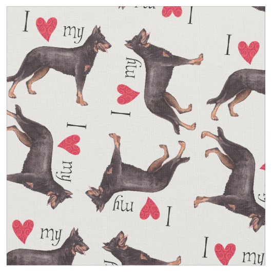 Tissu J'aime mon Beauceron (Fermer)