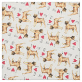 Tissu J'aime mon boerboel (Échantillon)