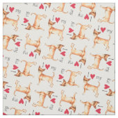 Tissu J'aime mon Chihuahua (Échantillon)