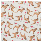 Tissu J'aime mon chinois Shar-Pei (Échantillon)