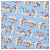 Tissu J'aime mon cocker anglais (Échantillon)