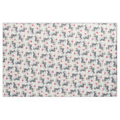 Tissu J'aime mon colley barbu (Fat Quarter)