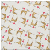 Tissu J'aime mon Greyhound (Échantillon)