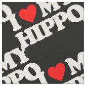 TISSU J'AIME MON HIPPOPOTAME (Fermer)