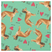 Tissu J'aime mon jouet russe (Fermer)