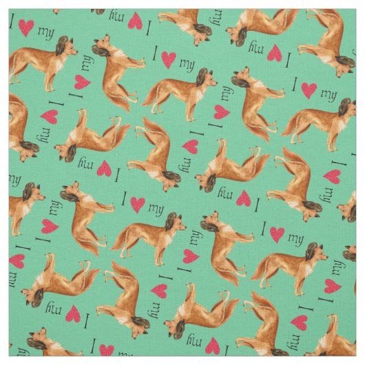 Tissu J'aime mon jouet russe (Échantillon)