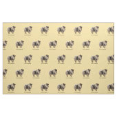 Tissu J'aime mon Keeshond (Fat Quarter)