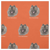 Tissu J'aime mon Keeshond (Échantillon)