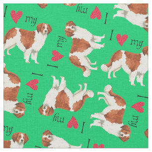 Tissu J'aime mon Kooikerhondje